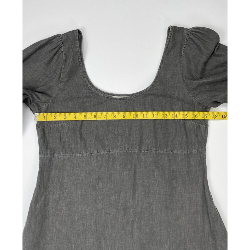 Rachel Comey x Target Dress Grey Chambray Puff Sleeve Midi Dress Small - Picture 7 of 9